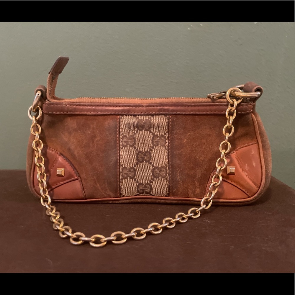 GUCCI suede leather small purse Vintage